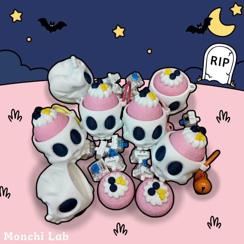 Fruityberry Skull Cup Halloween Clicker Keychain